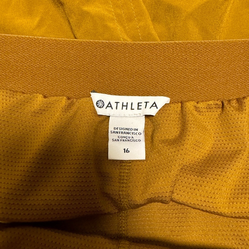 Athleta Vienna Cargo Skort Mustard Yellow 16 NWOT - Picture 3 of 7
